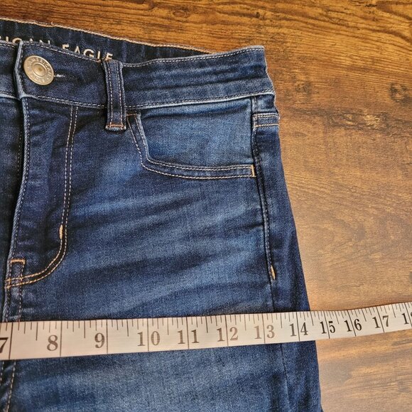 American Eagle Jeans 4 S Jegging Next Level Stretch Hi Rise Medium Dark Wash - Picture 8 of 12